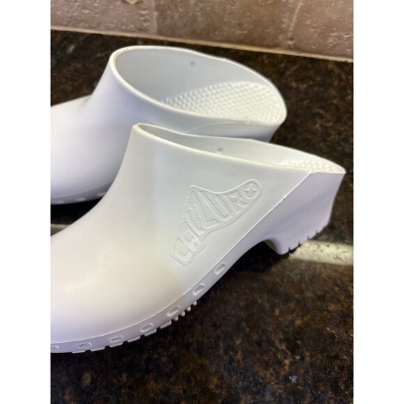 Calzuro Classic Clogs Without Holes White Size 10-10 1/2 Like New - Picture 6 of 10